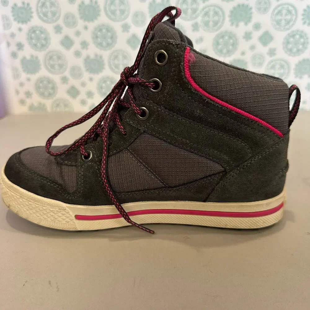 Viking pep‎ gtx jnr sneaker mid rugged shoes gray pink trim us 1 see chart - Picture 5 of 9
